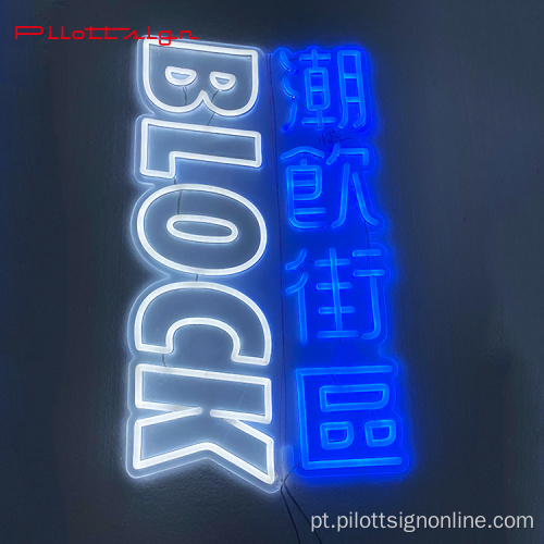 Sinal de néon de publicidade personalizado para logotipo da loja